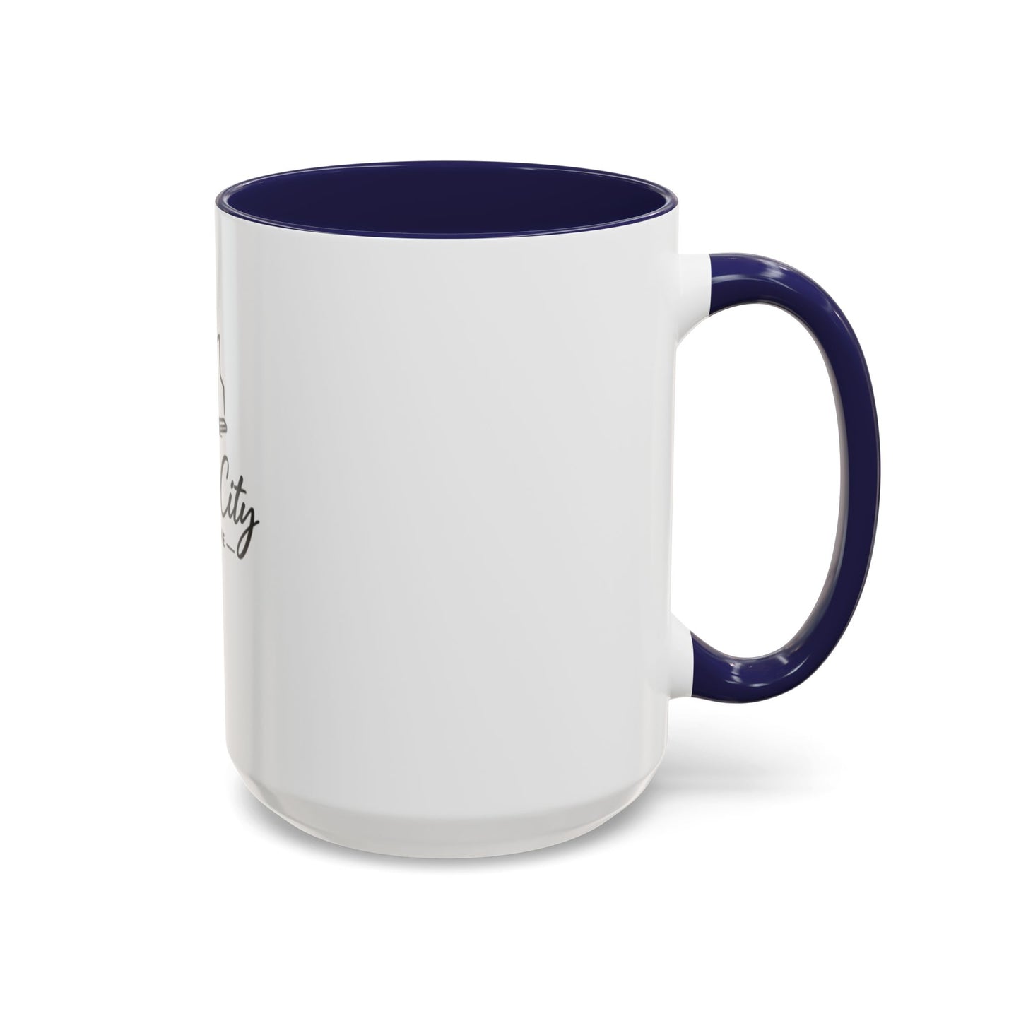 Chalk City Logo Accent Coffee Mug – Black-Trim Ceramic