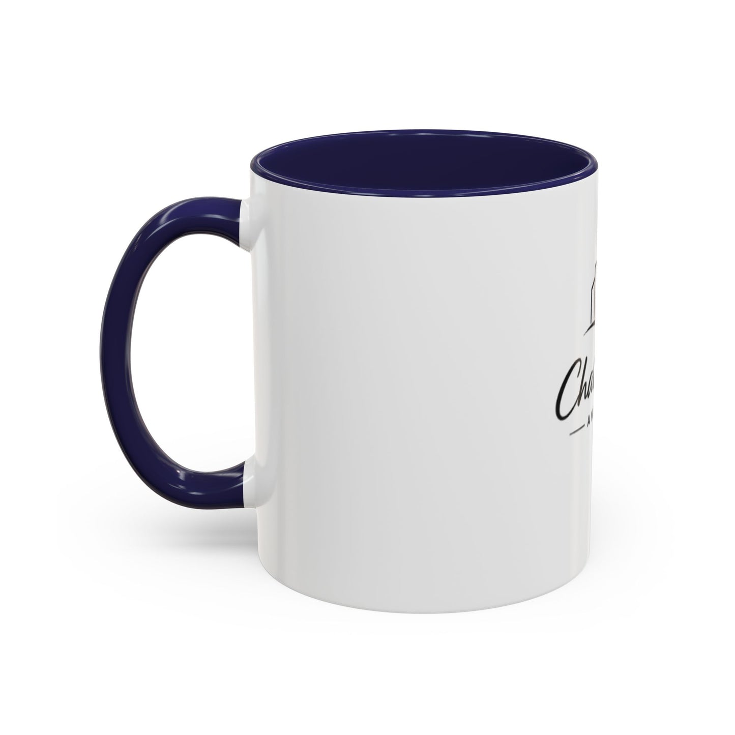 Chalk City Logo Accent Coffee Mug – Black-Trim Ceramic
