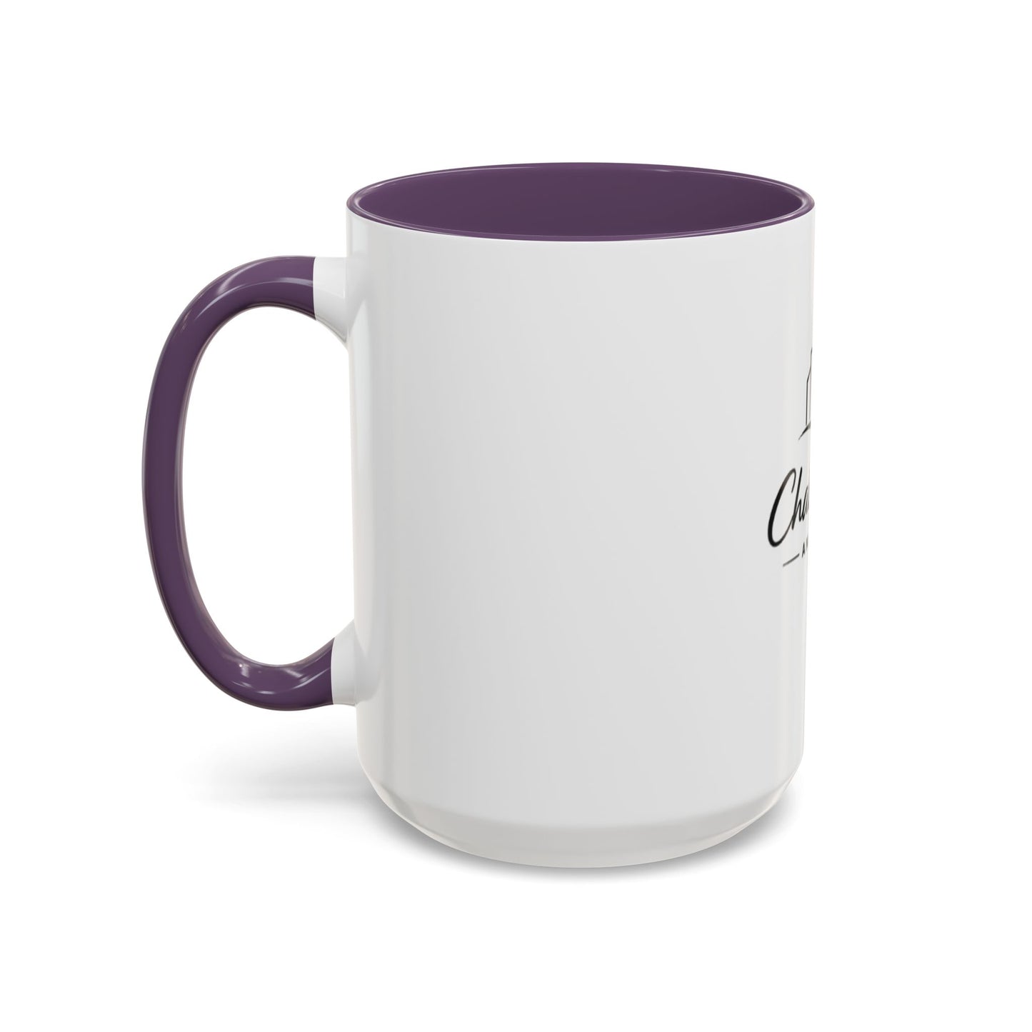 Chalk City Logo Accent Coffee Mug – Black-Trim Ceramic