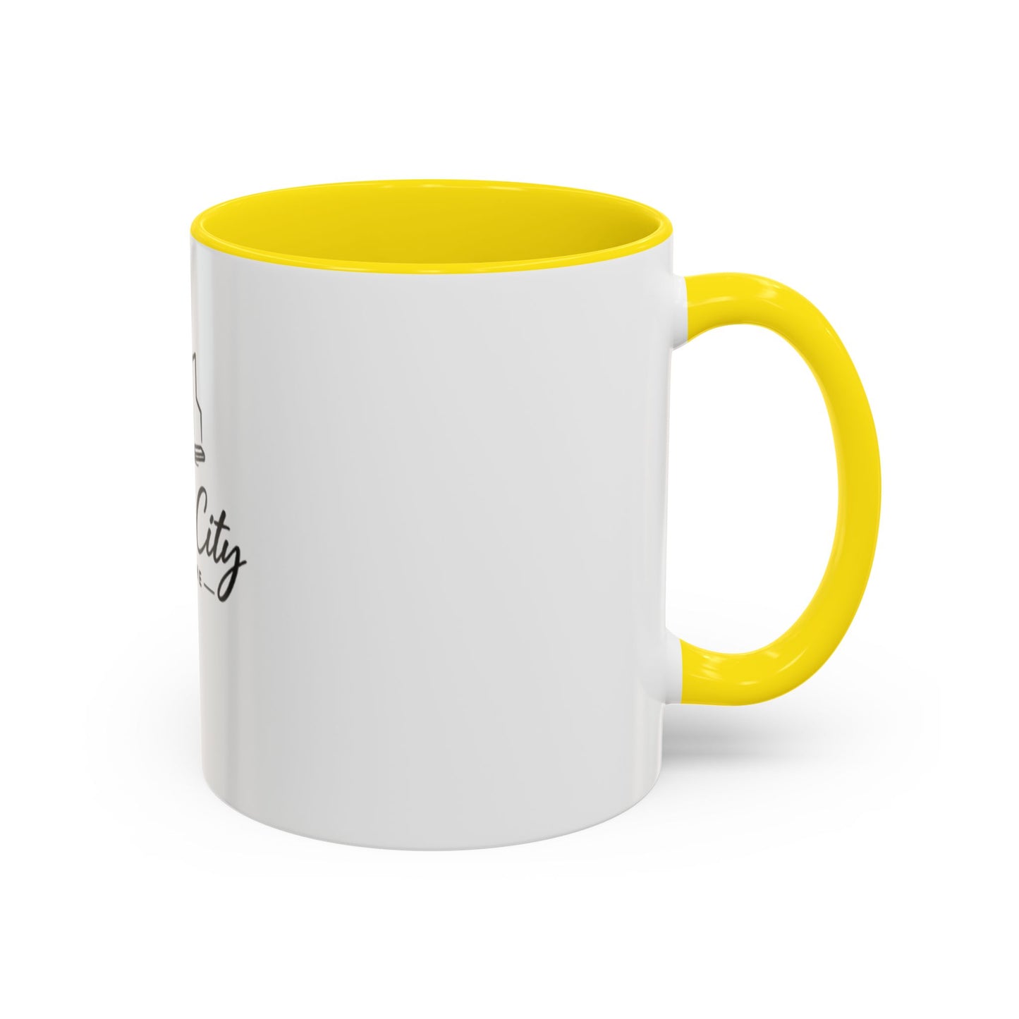 Chalk City Logo Accent Coffee Mug – Black-Trim Ceramic