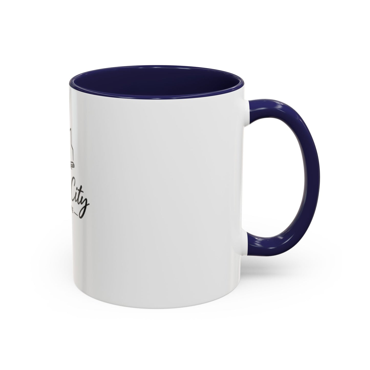 Chalk City Logo Accent Coffee Mug – Black-Trim Ceramic