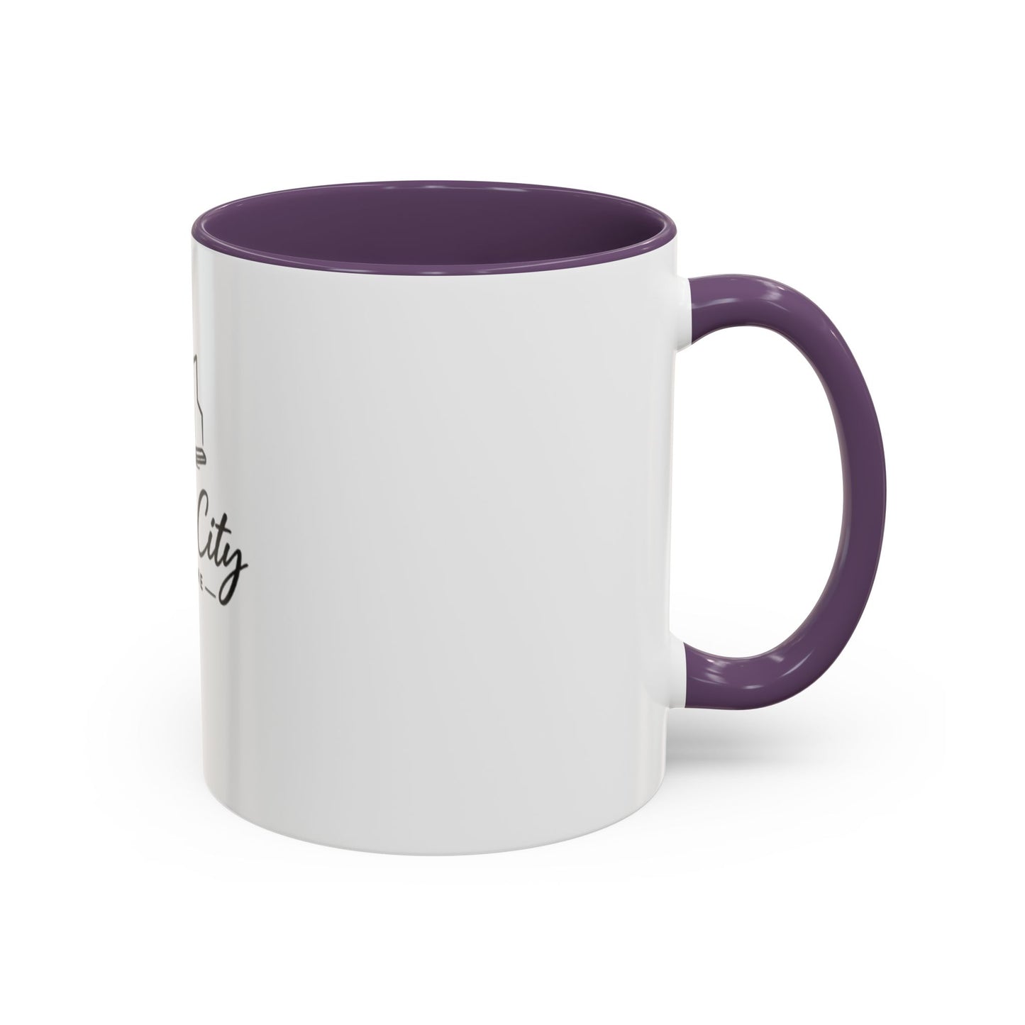 Chalk City Logo Accent Coffee Mug – Black-Trim Ceramic