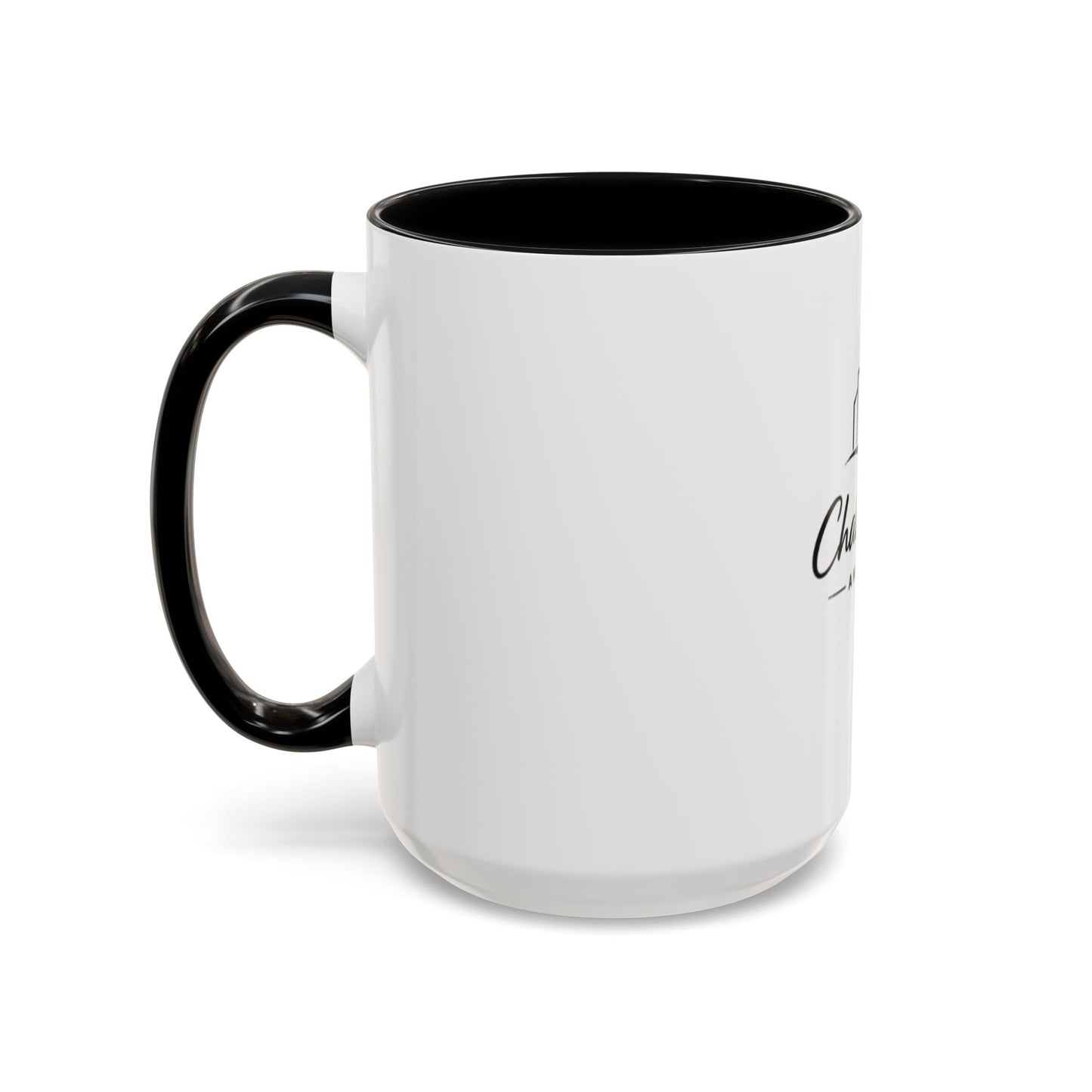 Chalk City Logo Accent Coffee Mug – Black-Trim Ceramic