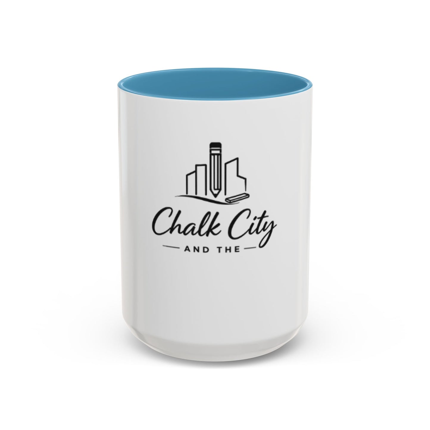 Chalk City Logo Accent Coffee Mug – Black-Trim Ceramic