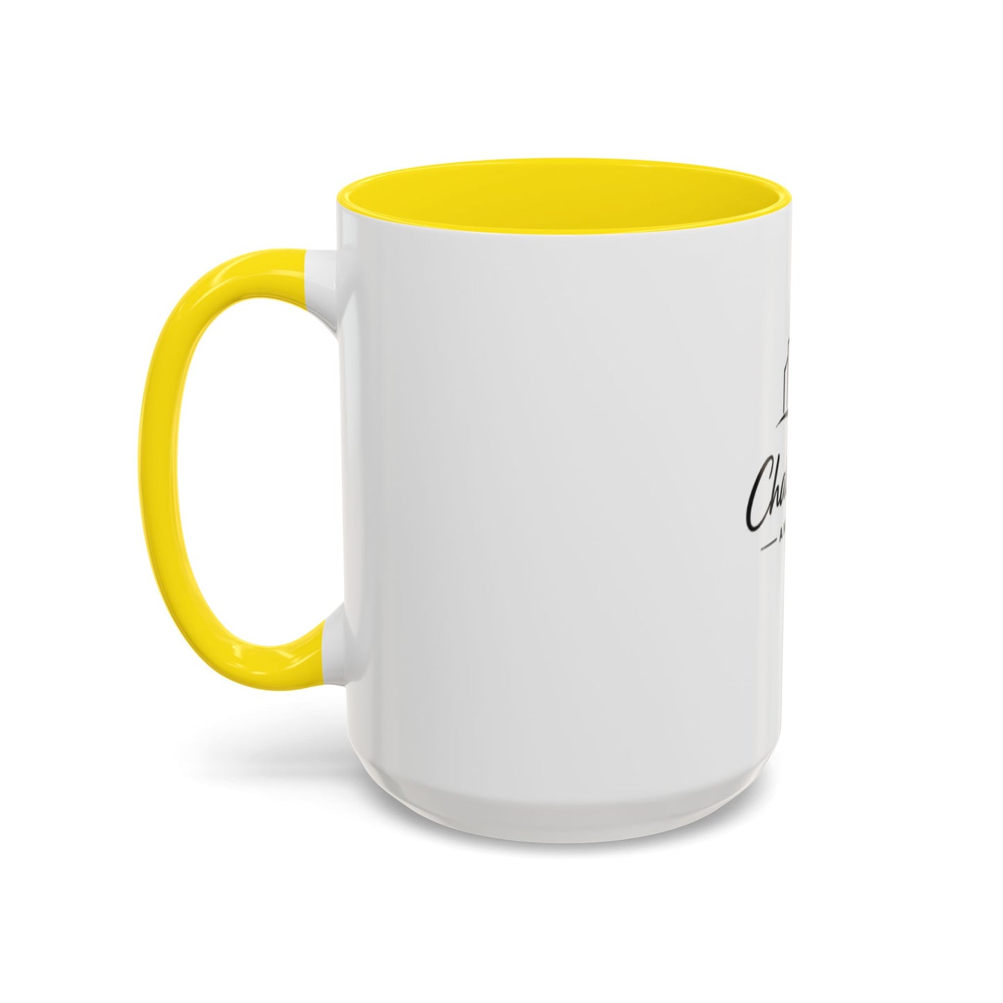 Chalk City Logo Accent Coffee Mug – Black-Trim Ceramic