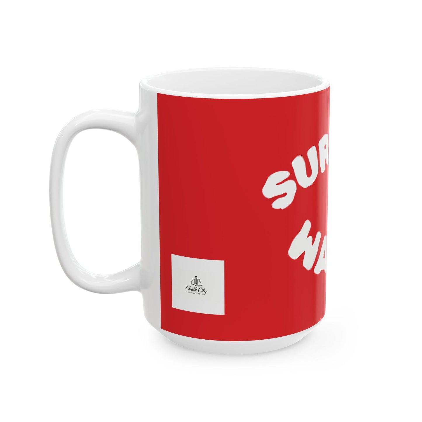 Survival Water Ceramic Mug — Funny Red 11oz/15oz Coffee Cup