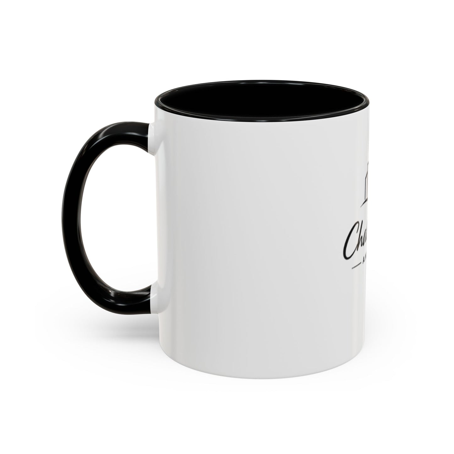 Chalk City Logo Accent Coffee Mug – Black-Trim Ceramic